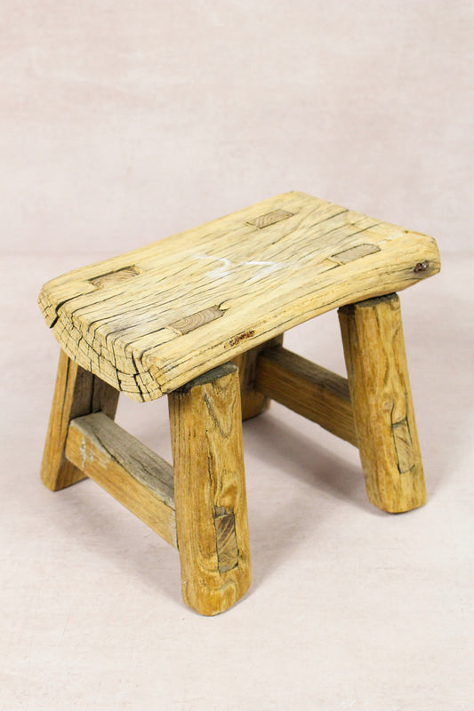 Vintage Rustic Stool - Elm wood - Small - 250
