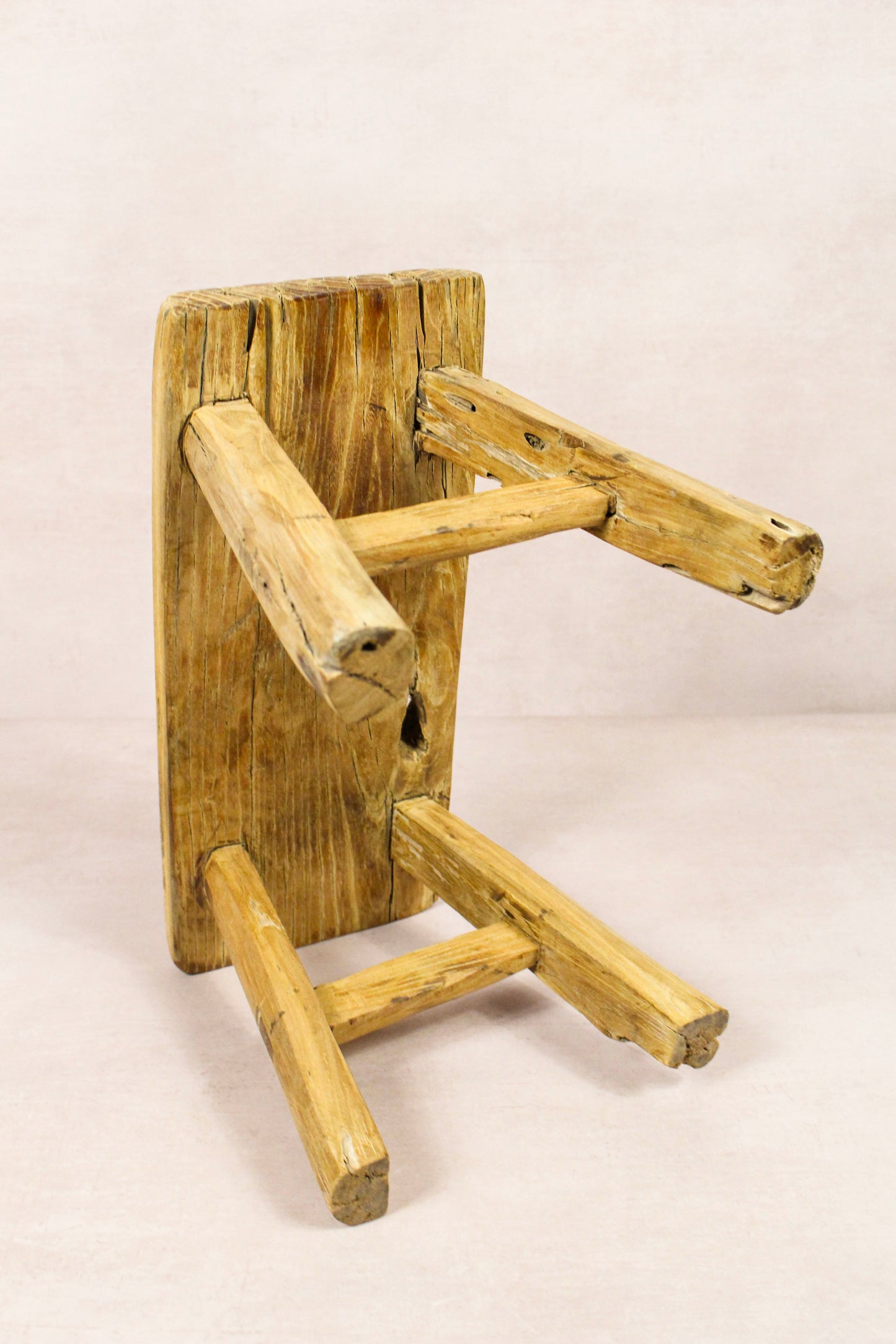 Vintage Rustic Stool - Elm wood - Small - 255