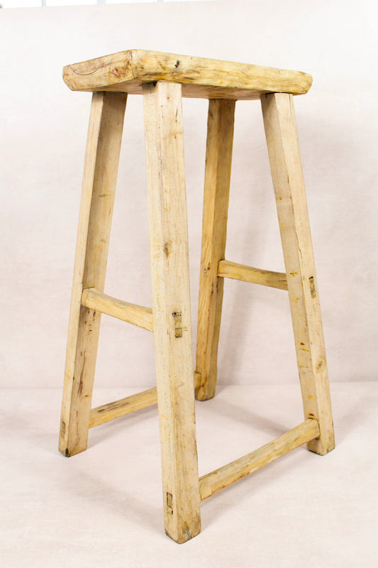 Vintage Rustic Stool - Elm wood - 283