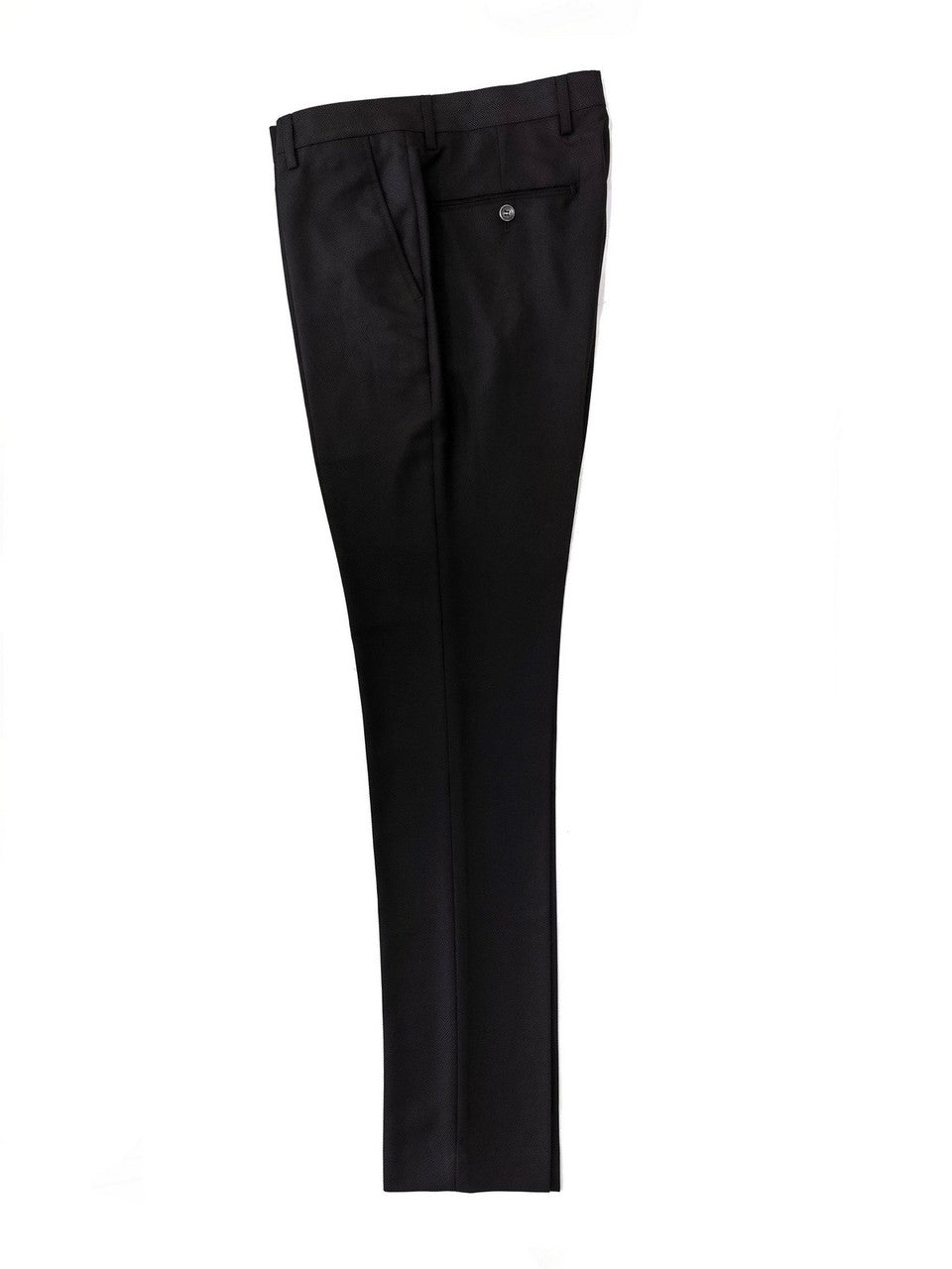 Black Textured Two Button Slim Fit Suit