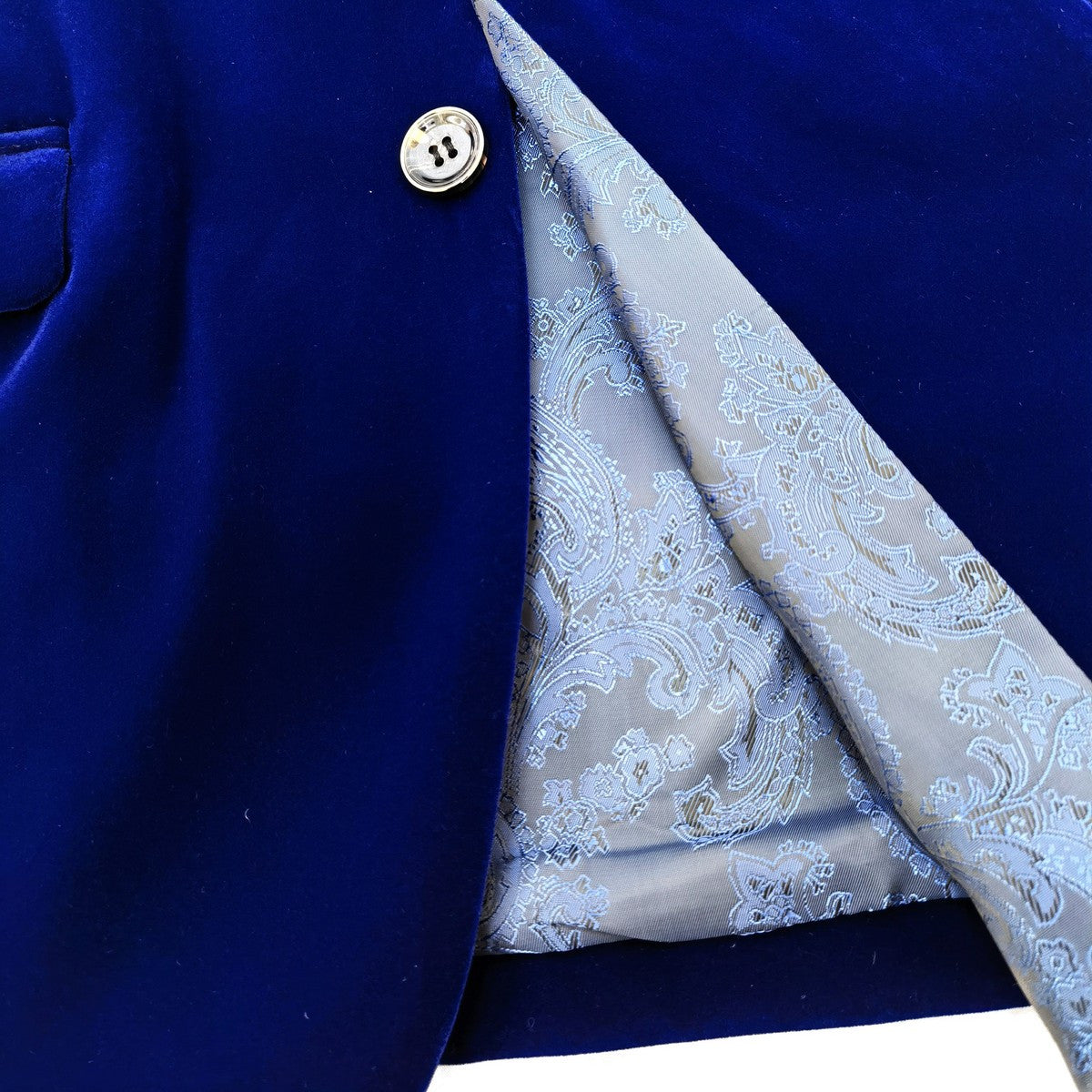 Royal Blue Velvet Blazer