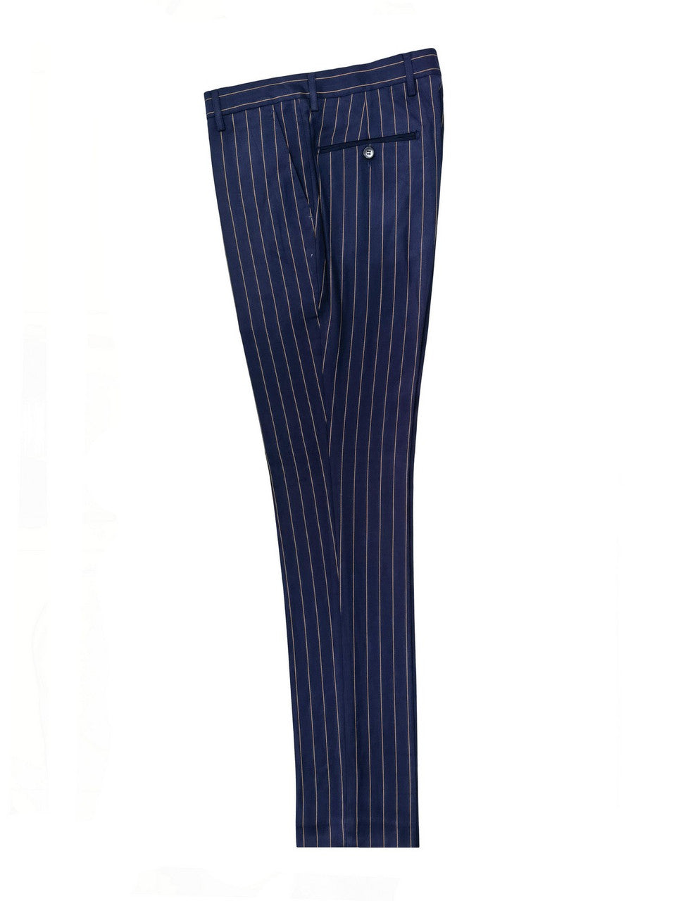 Navy Orange Stripe 3-Piece Suit