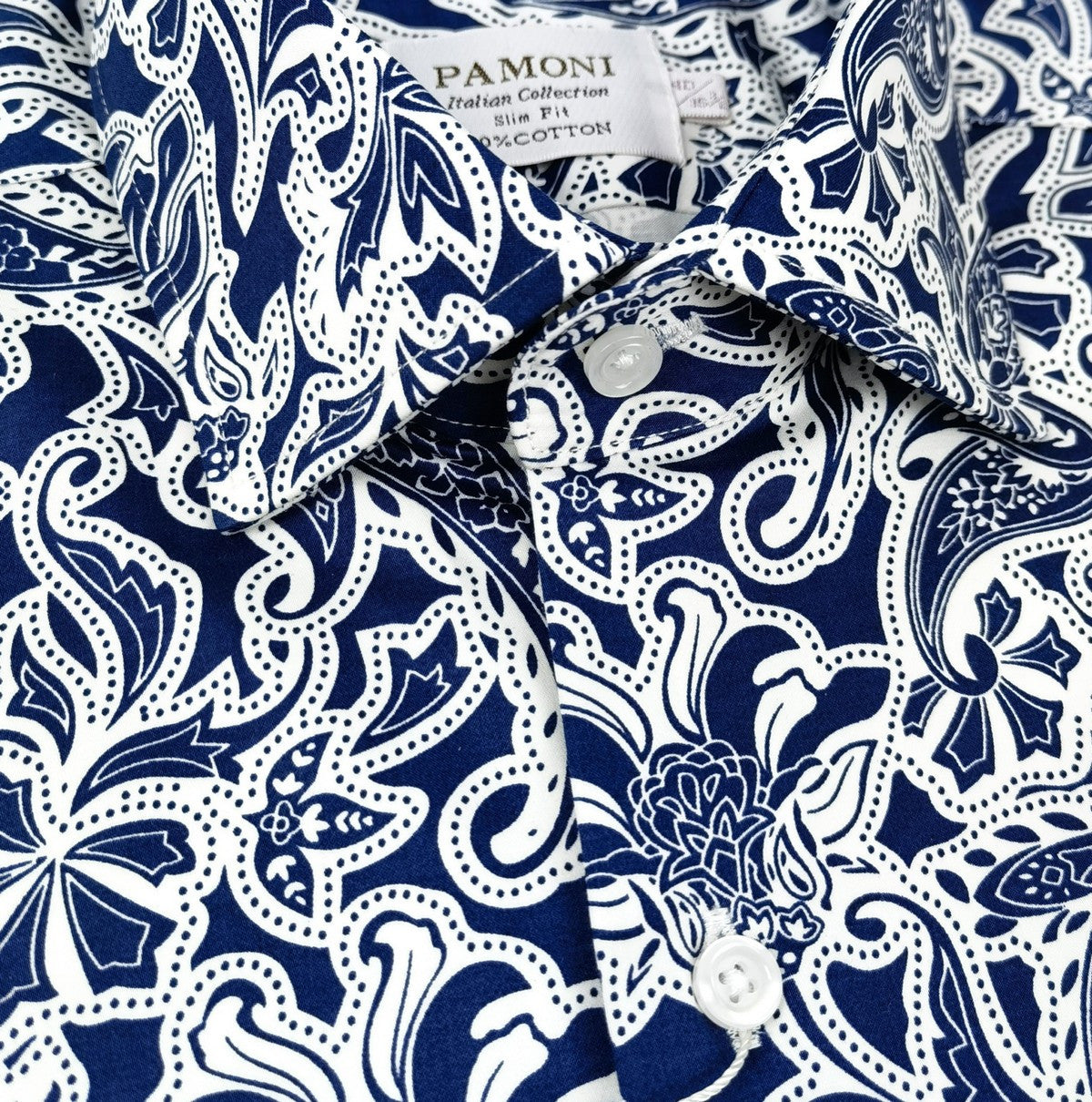 Navy Floral Paisley Shirt