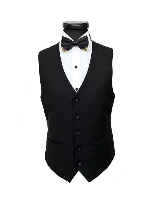 Black 3-Piece Tuxedo With Wide Shawl Lapel