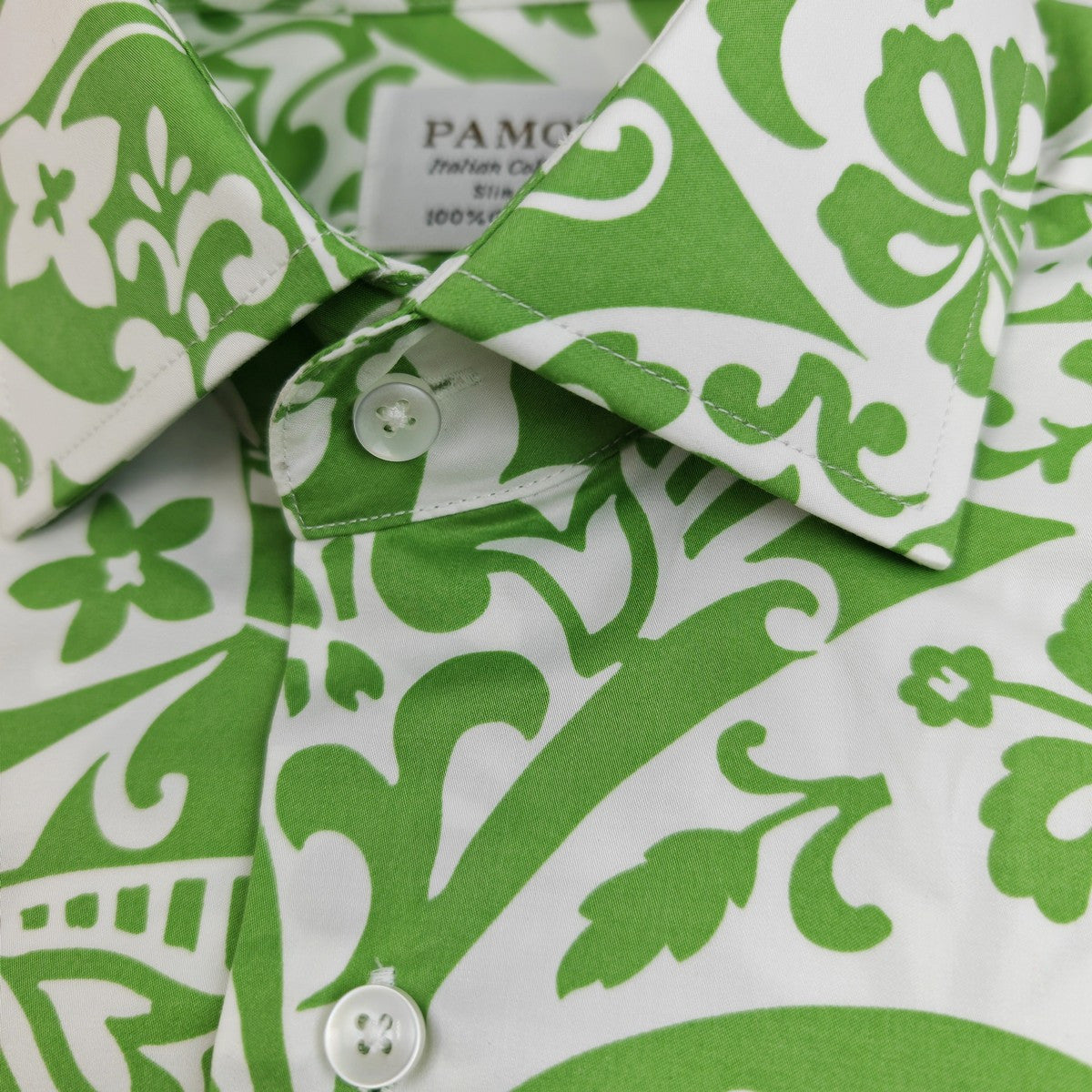 Lime Green Floral Shirt