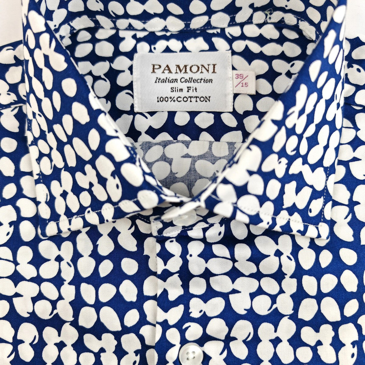 Blue and White Checkered Print Shirt