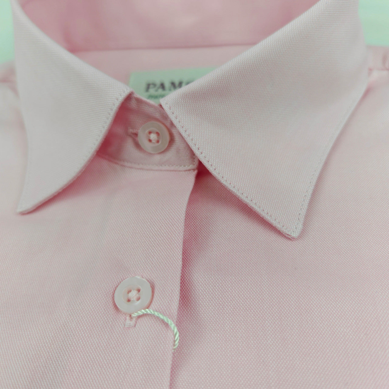 Women's Fitted Pink Oxford Shirt