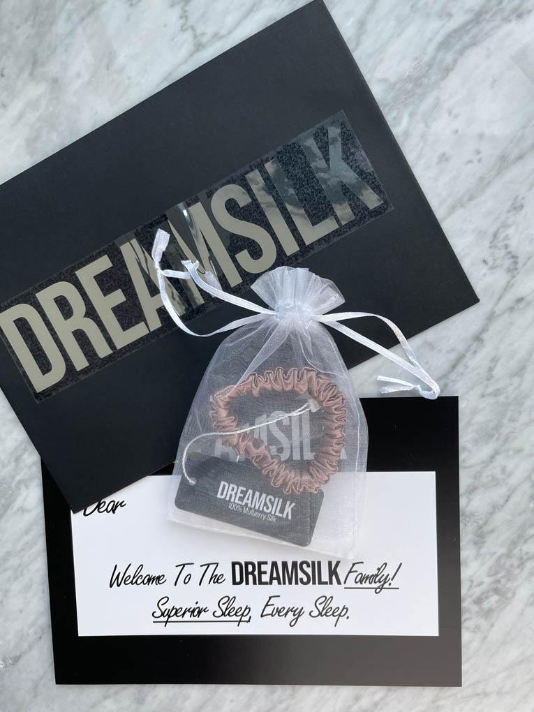 Bronze Silk Scrunchie - Skinny