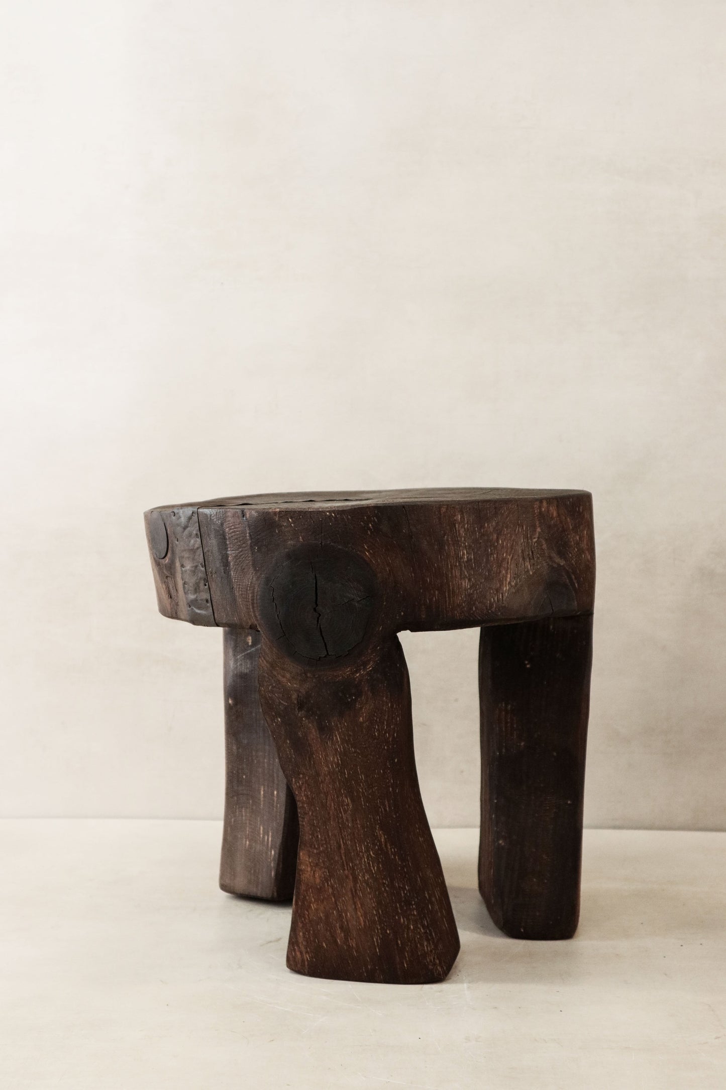 Hand Carved Wooden Stool\Side Table - 47.1