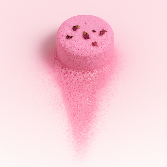 Self-love Aromatherapy Shower Steamer in Box - Rose Geranium, Black Pepper, Bergamot, Grapefruit and Rose Petals