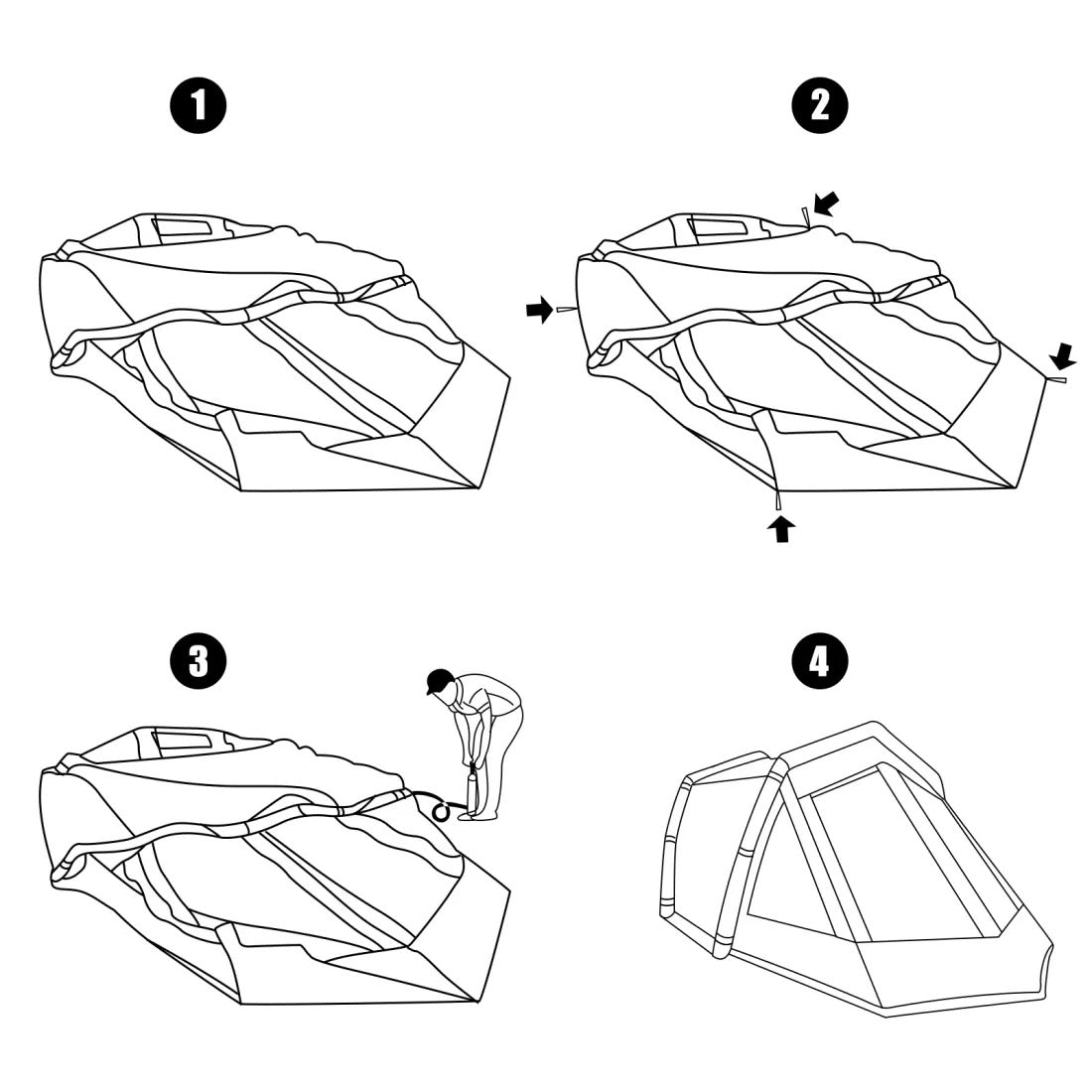 Night Cat 8 Man Inflatable Tent with 2 Bedrooms