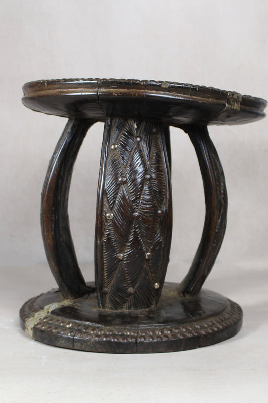 Vintage Rwanda Wood Side Table 2.1