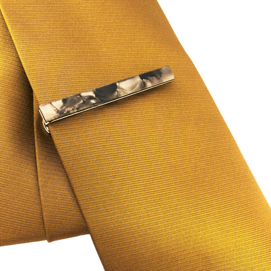 Brown Marble Effect Tie Clip