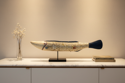 Large Bozo Puppet Fish - Mali - White 172.2