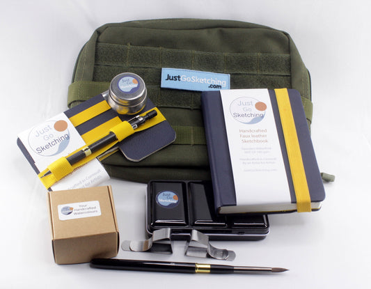 *JustGoSketching A6 Sketching Kit – 6 × 4 inches (40 Pages, 12 half pans)
