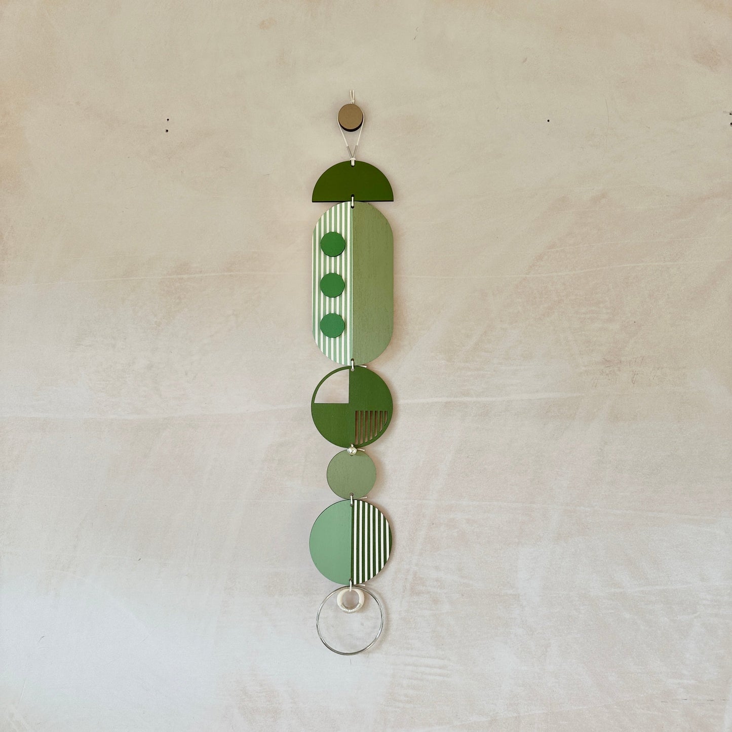 Green Wall Hangings - Geometric Wall Art - Luxury Wall Decor - Mid-Century Home Decor - Slim Long Wall Tapestry