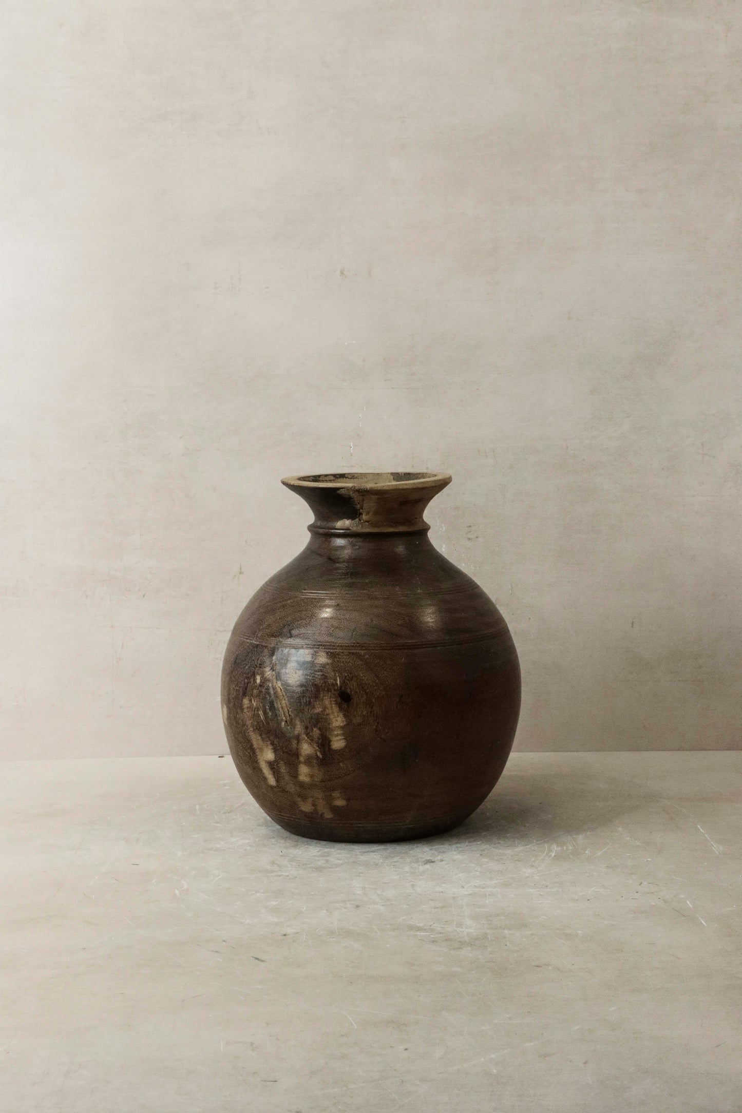 Vintage Teak Vase - 57.5