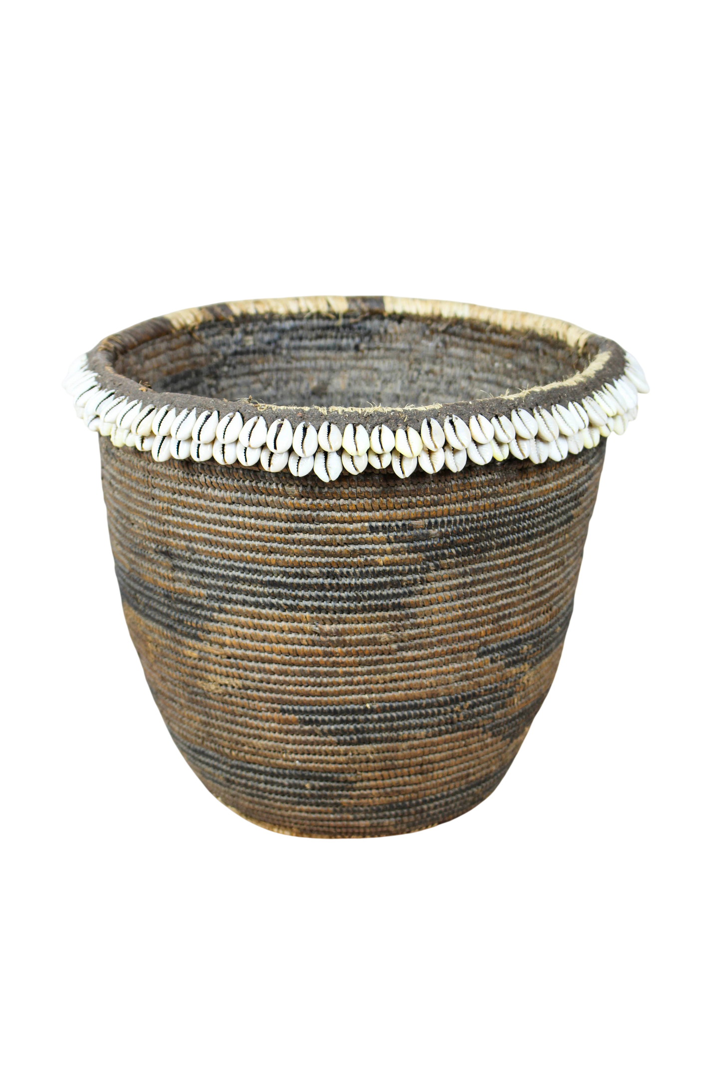 Vintage Tutsi Basket - Rwanda - with Cowrie shells - 106.9