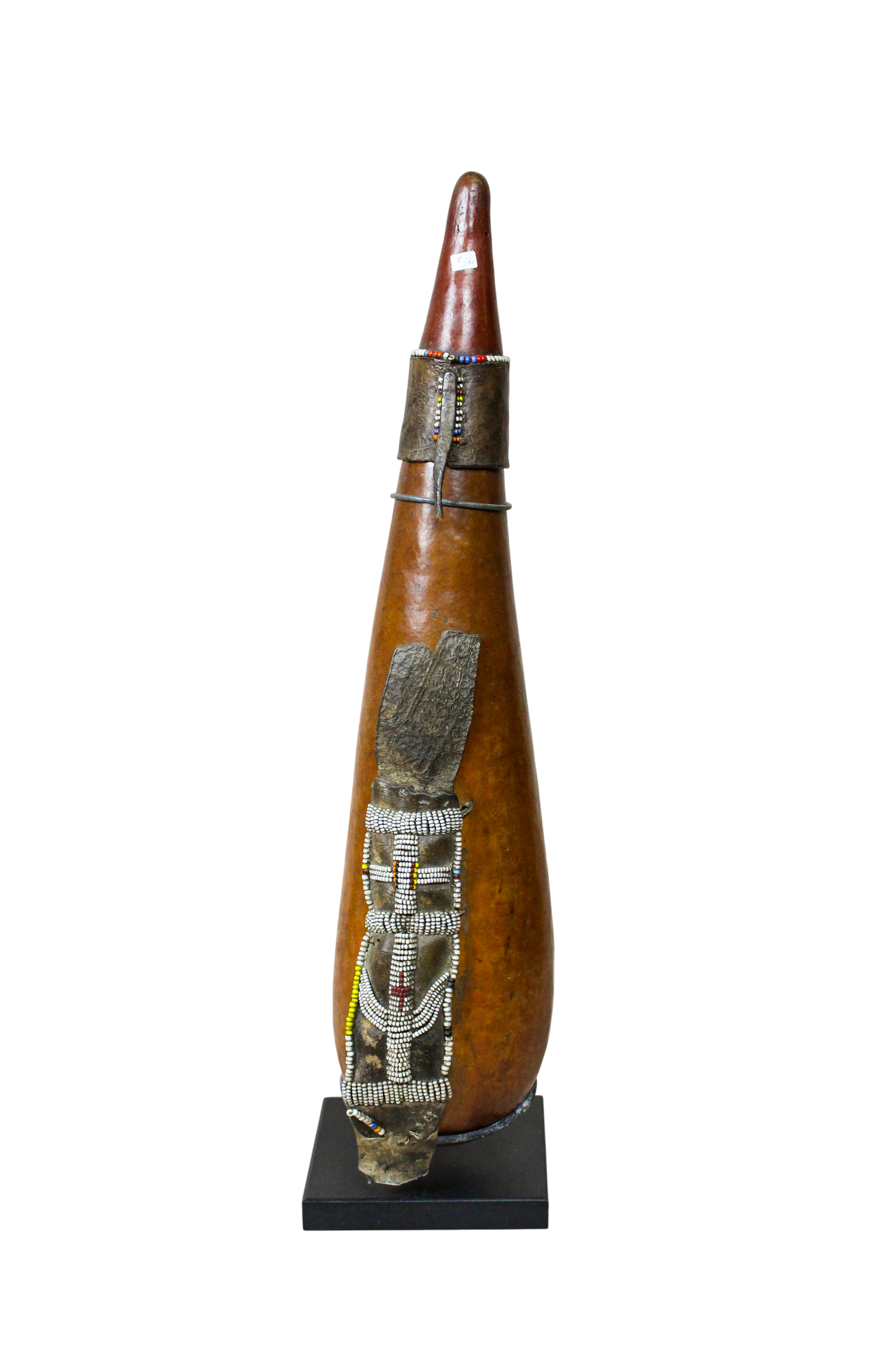Vintage Beaded Maasai Calabash - Kenya - 52.1