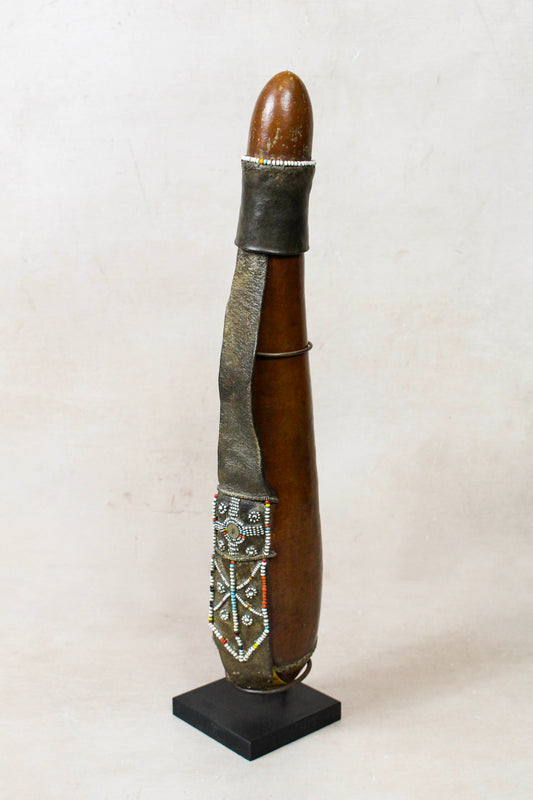 Vintage Beaded Maasai Calabash - Kenya - 52.2