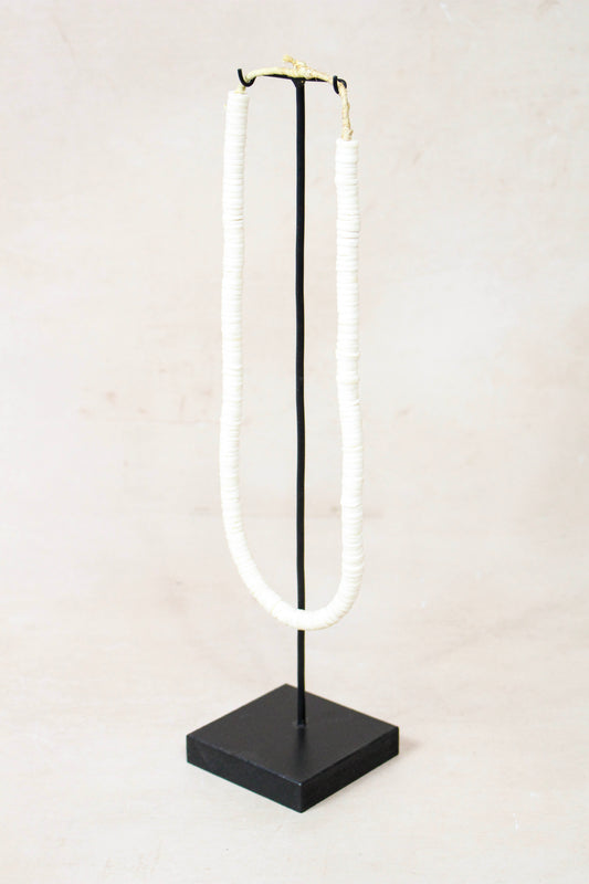 Handcrafted Ostrich Eggshell Heishi Necklace - 217.5