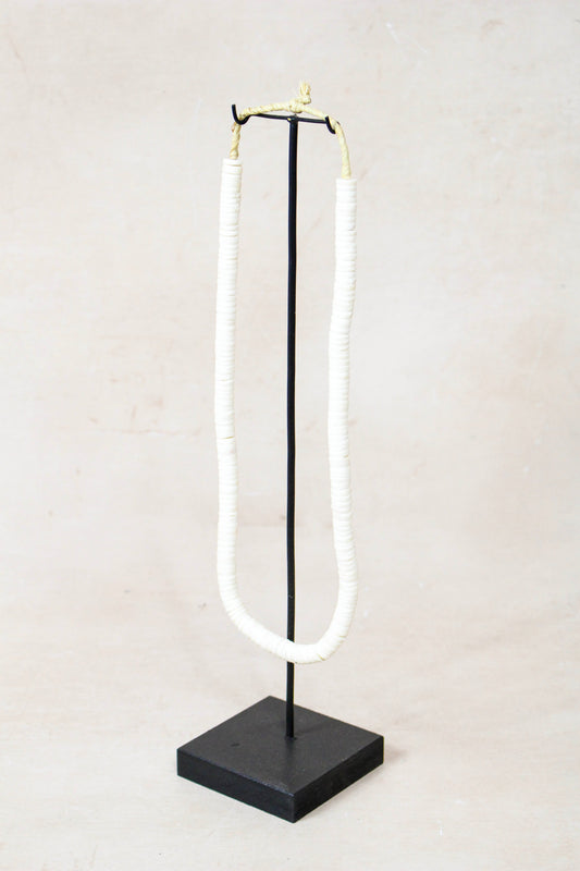 Handcrafted Ostrich Eggshell Heishi Necklace - 217.8