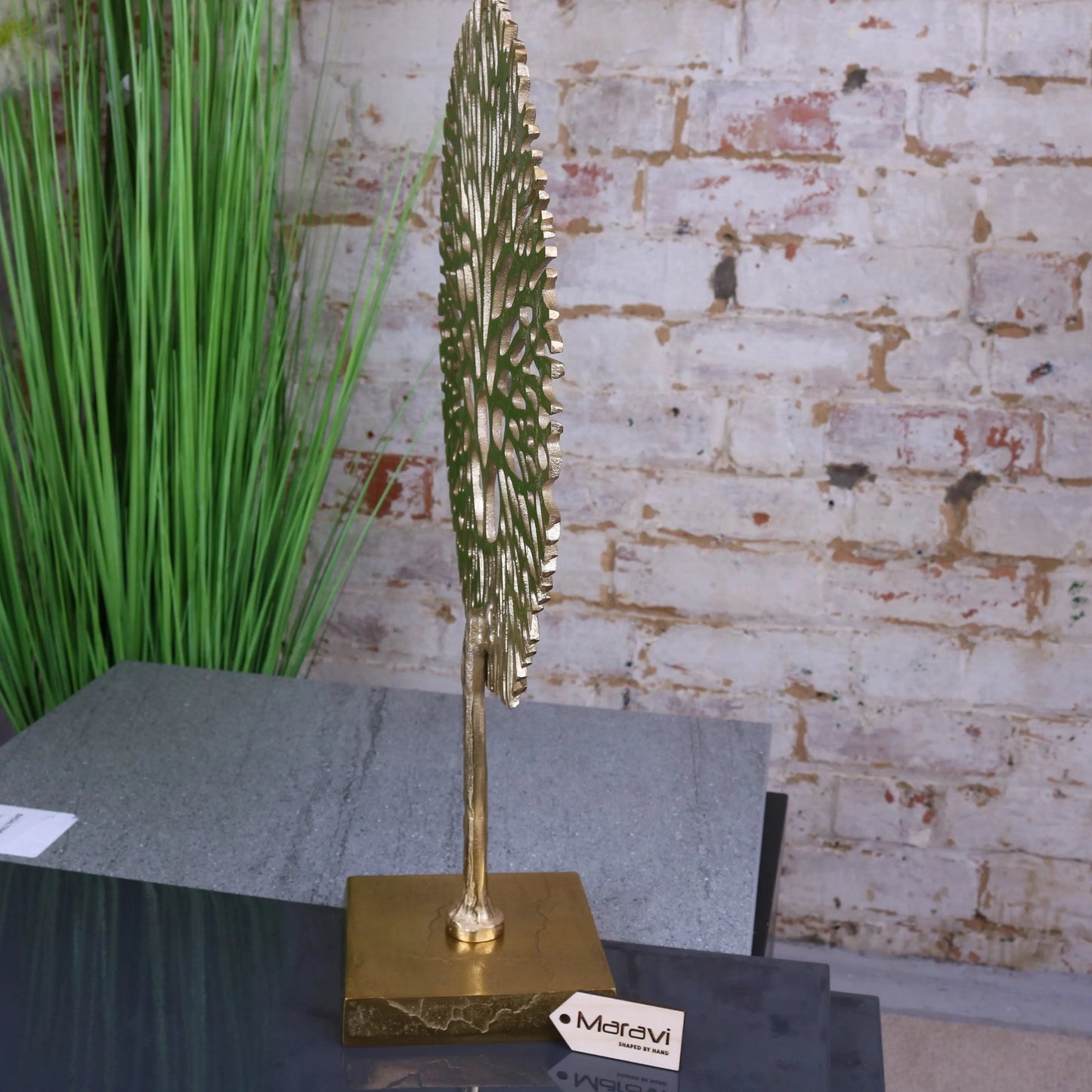 Lolam Metal Gold Coral Ornament Sculpture 51cm