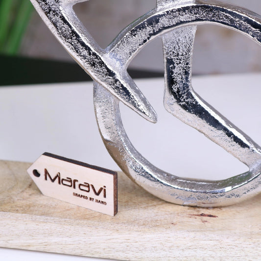 Lalpani Aluminium Cyclist Ornament 31cm