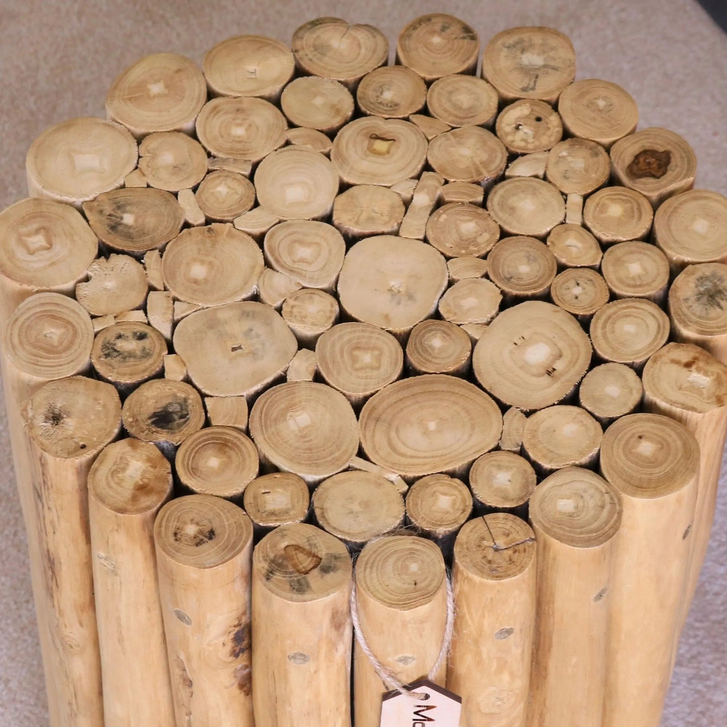 Kini Natural Log Side Table