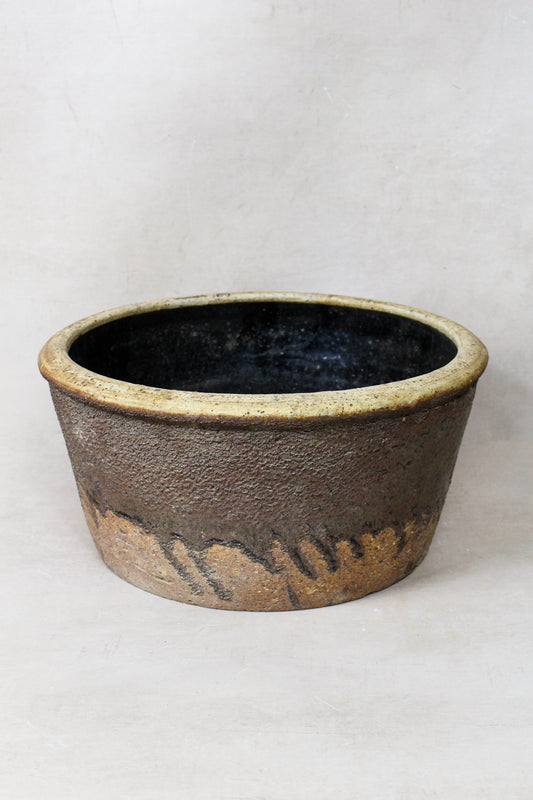 Wabi Sabi Antique Dark Glazed Terracotta Bowl Small- 188.1