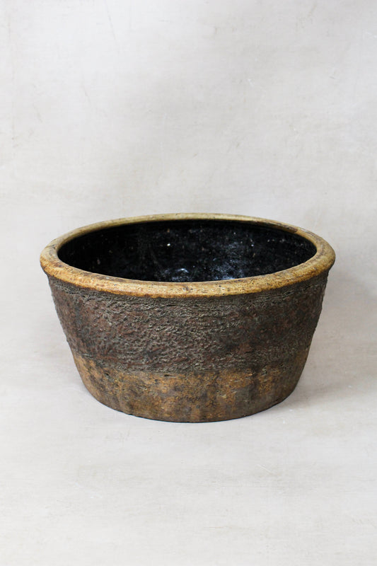 Wabi Sabi Antique Dark Glazed Terracotta Bowl Small- 188.3