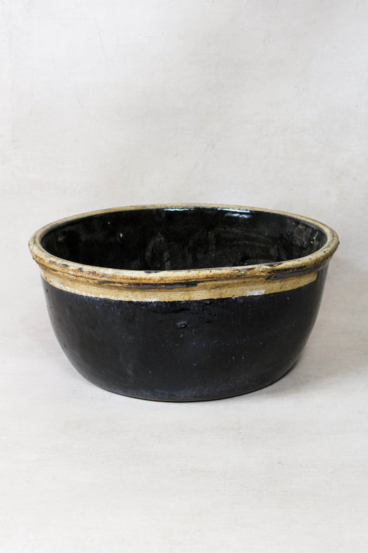 Wabi Sabi Antique Dark Glazed Terracotta Bowl Small- 188.4