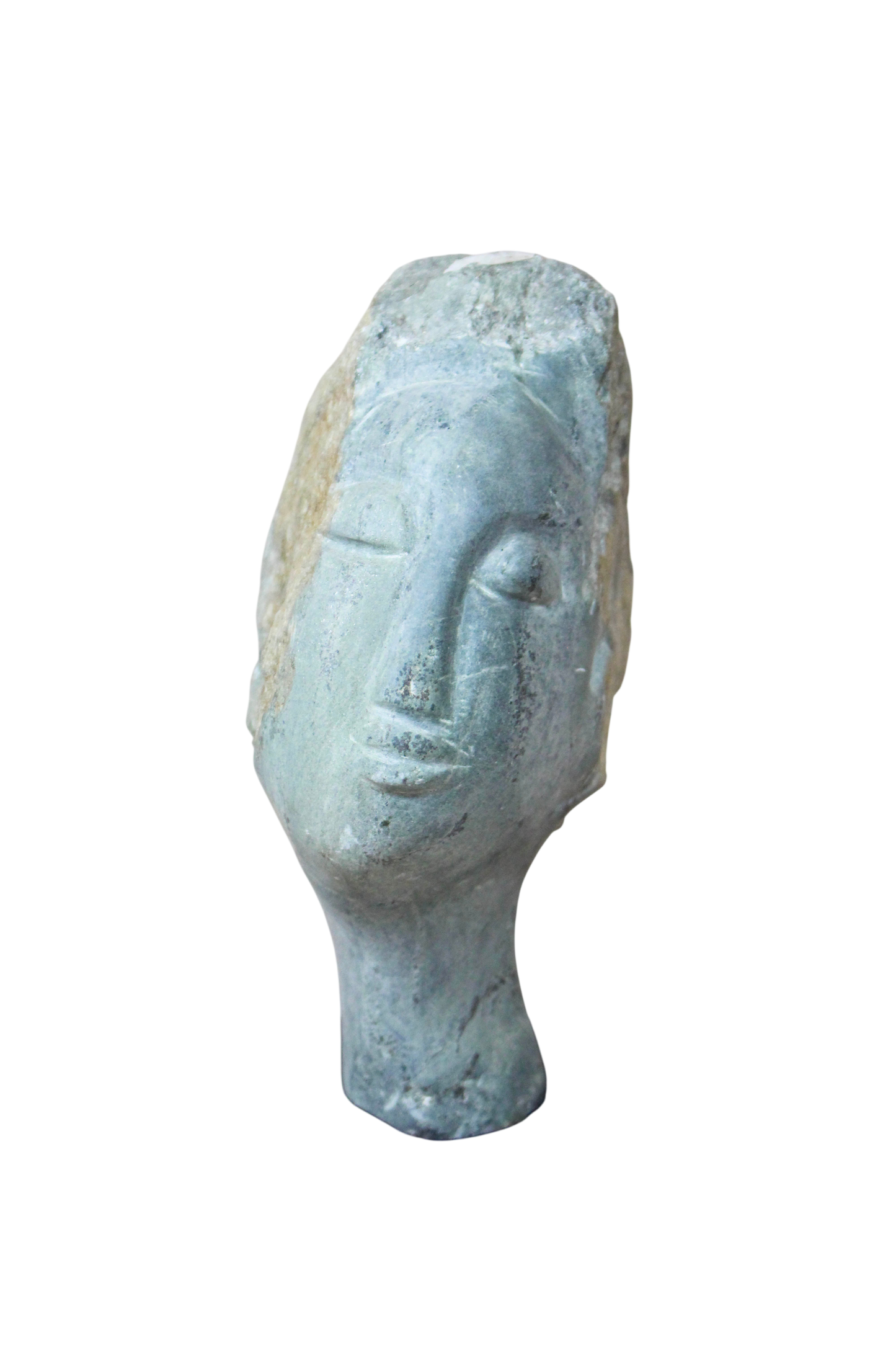 Stone head sculpture by Rizimu Chiwawa Zimbabwe 30.7