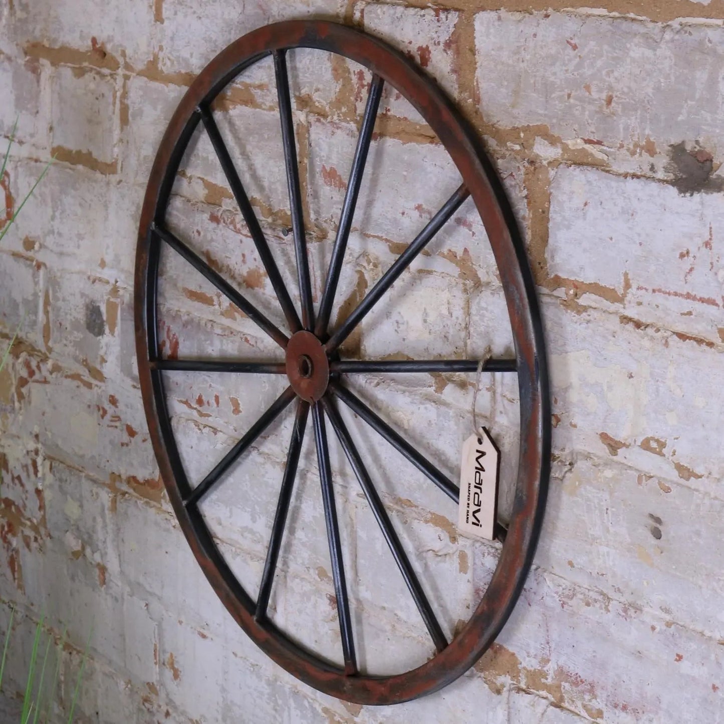 Sawali Rustic Wheel Hanging Ornament