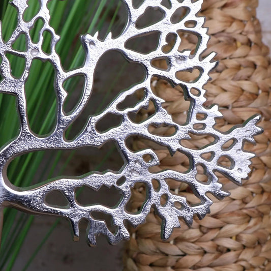 Lolam Tree Sculpture Ornament on Wooden Base 42cm