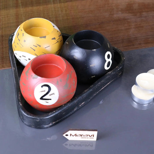 Ingali Pool 8 Ball Candle Holders