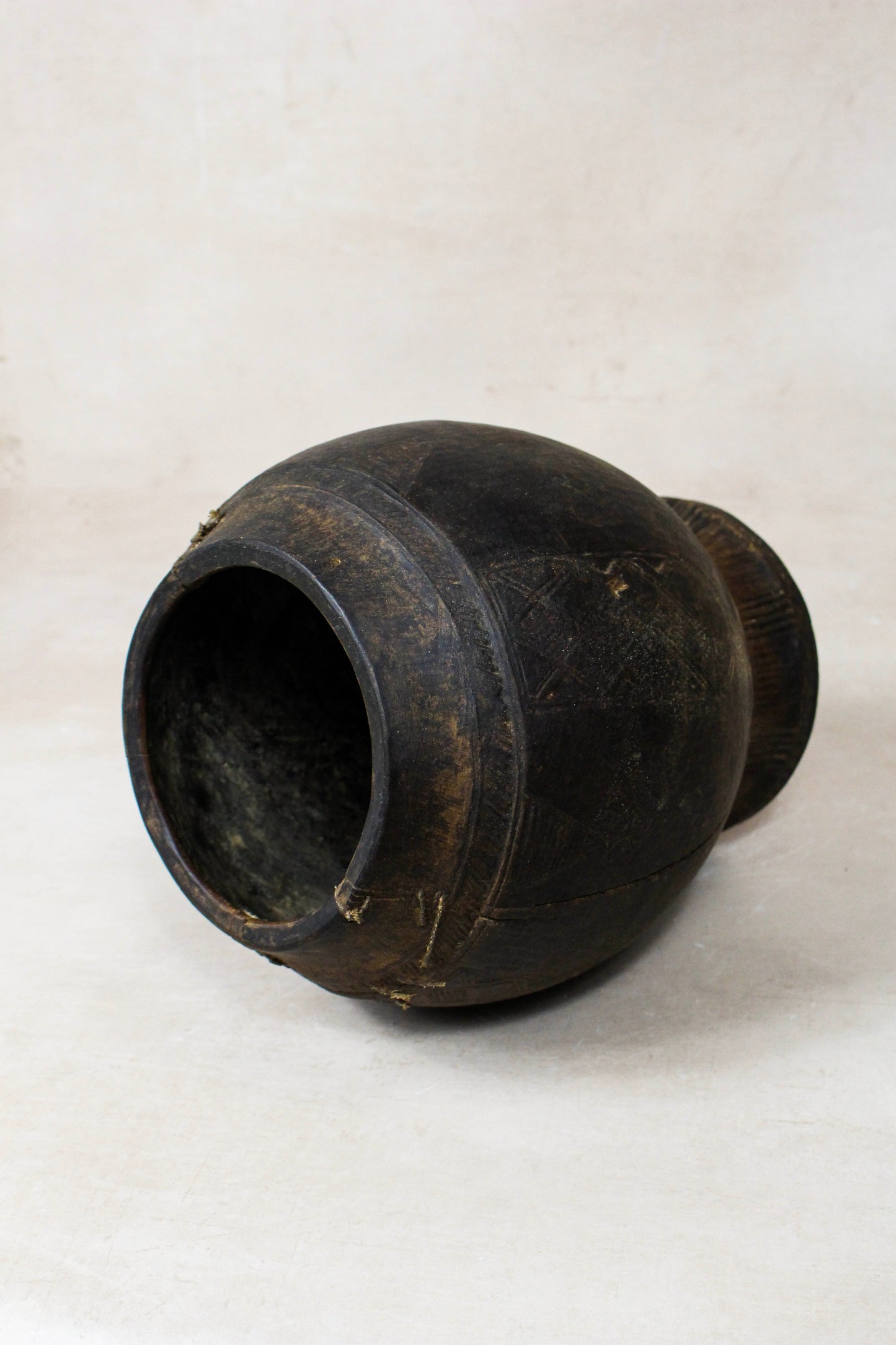 Antique "Stitched" Ethiopian Milk Pot - 17.2