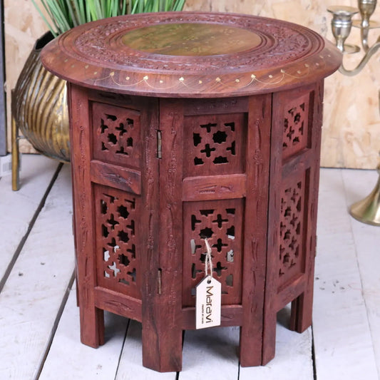 Alnif Medium Size Moroccan Side Table Sheesham Wood