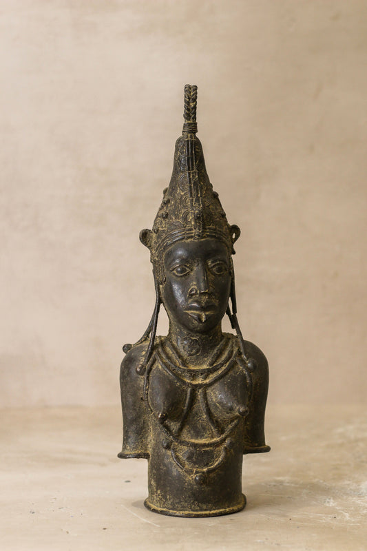 Vintage Benin Bronze Bust