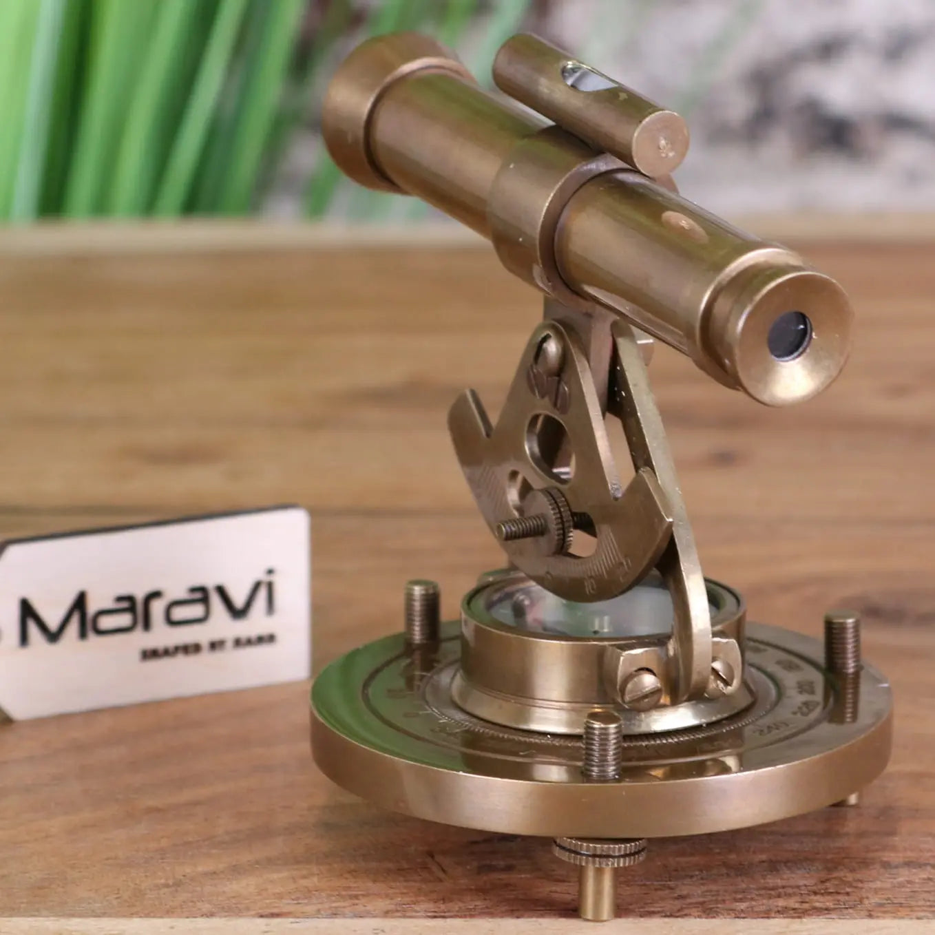 Antique Finish Brass Alidade 10cm