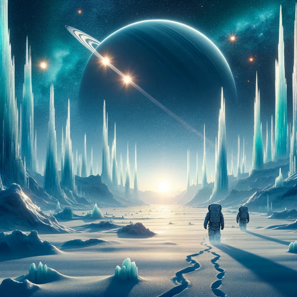Icy Moon Explorers Canvas