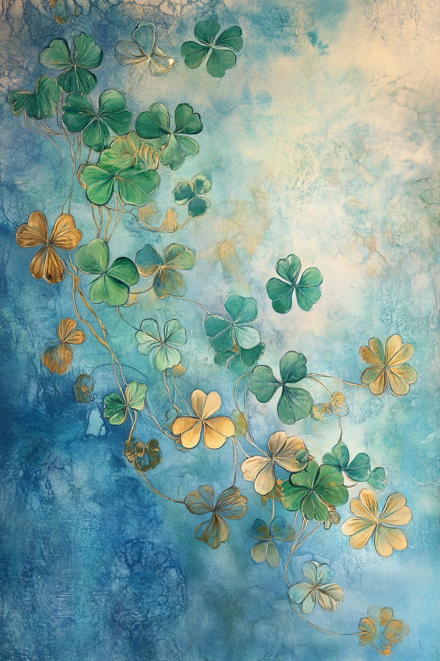 Illuminated Clover Canvas
