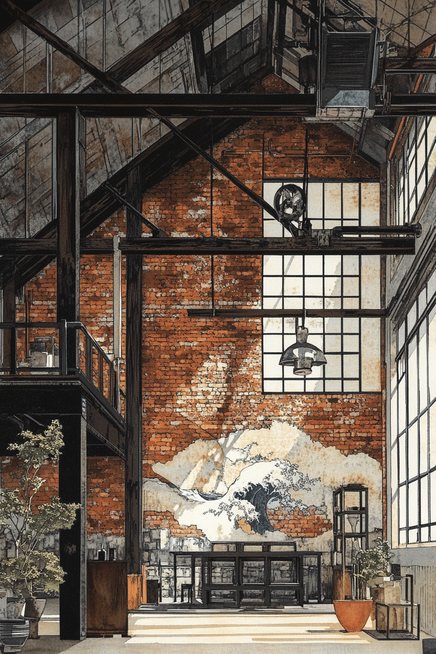 Industrial Loft Serenity Canvas