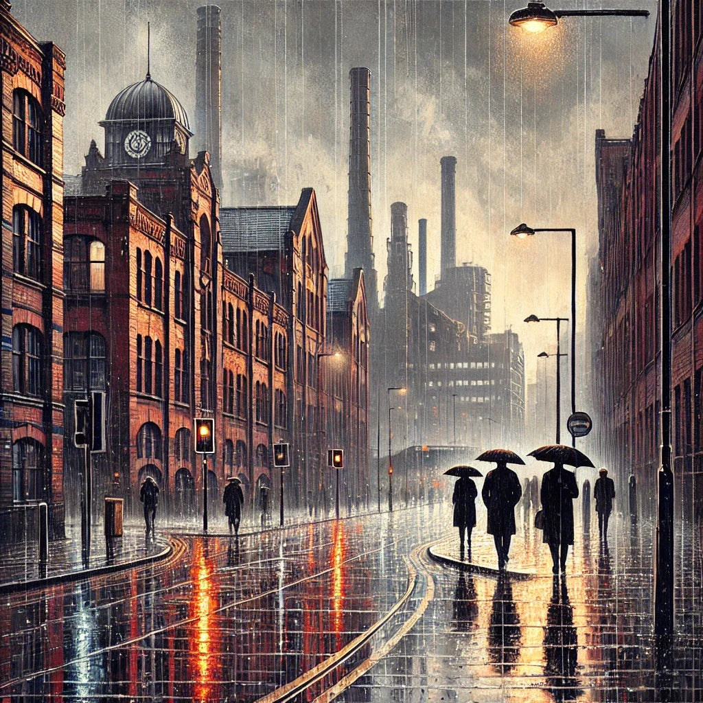 Industrial Rainfall Manchester Canvas