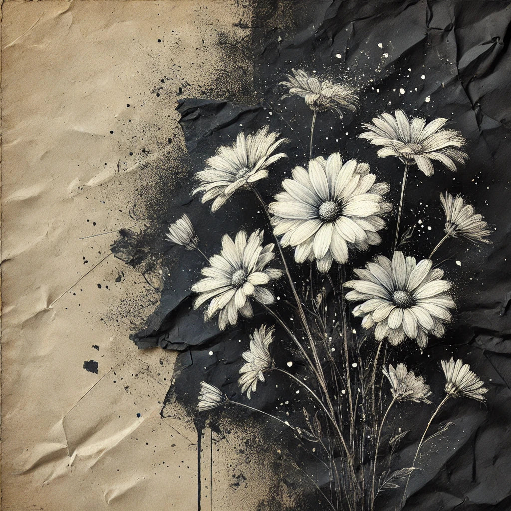 Inked Daisy Canvas