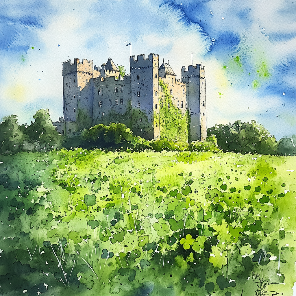 Irish Castle Spring Canvas