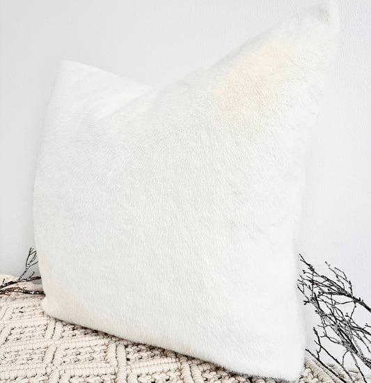 The Couture Cushion - The Luxury Ivory Faux Fur - Style No 117