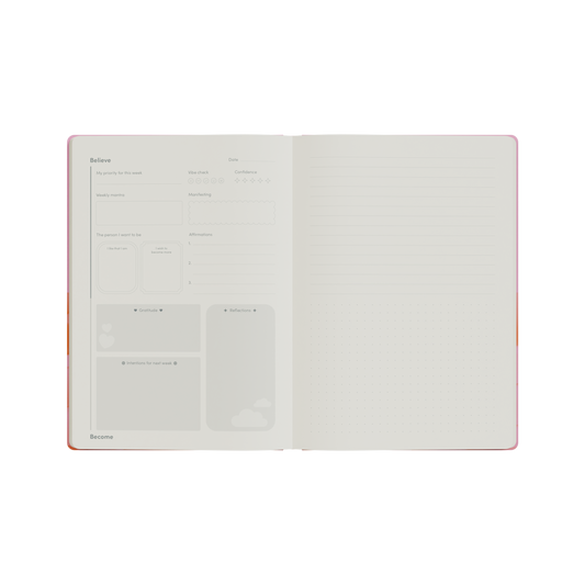 Believe and Become Manifestation Journal, A5 - Pink