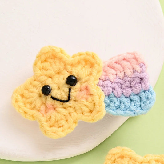 Hair Clip Fox and Star rainbow