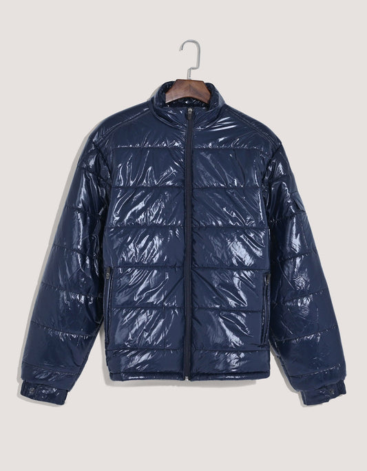 Navy Gloss Puffer Jacket